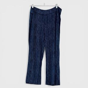 322 10/$50🏄🏻‍♀️ Fresh Produce Blue Print Pants with Elastic Waist